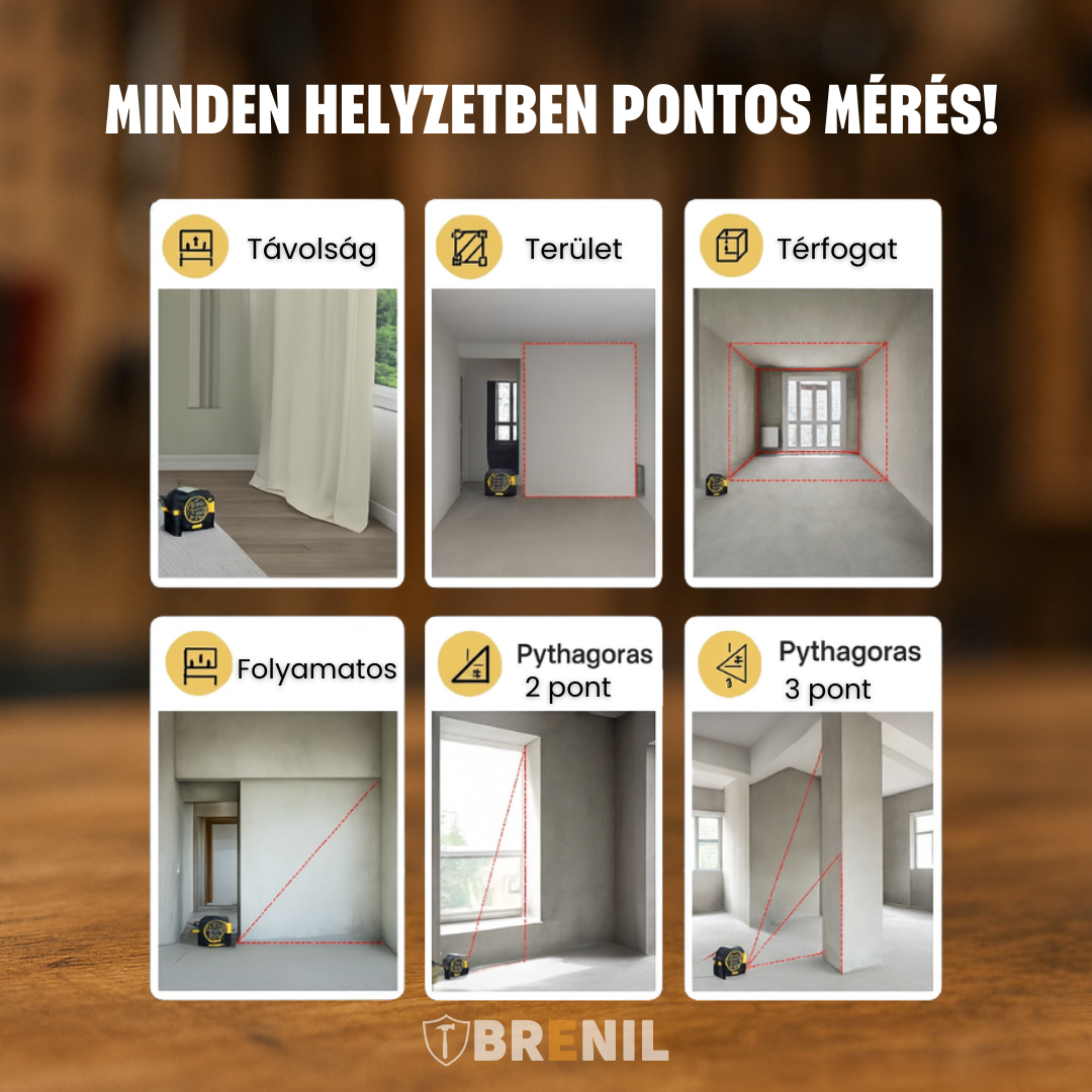 Brenil™ - 3 in 1 Lézeres Pro Mérőszalag