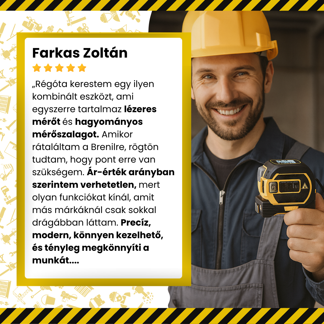 Brenil™ - 3 in 1 Lézeres Pro Mérőszalag